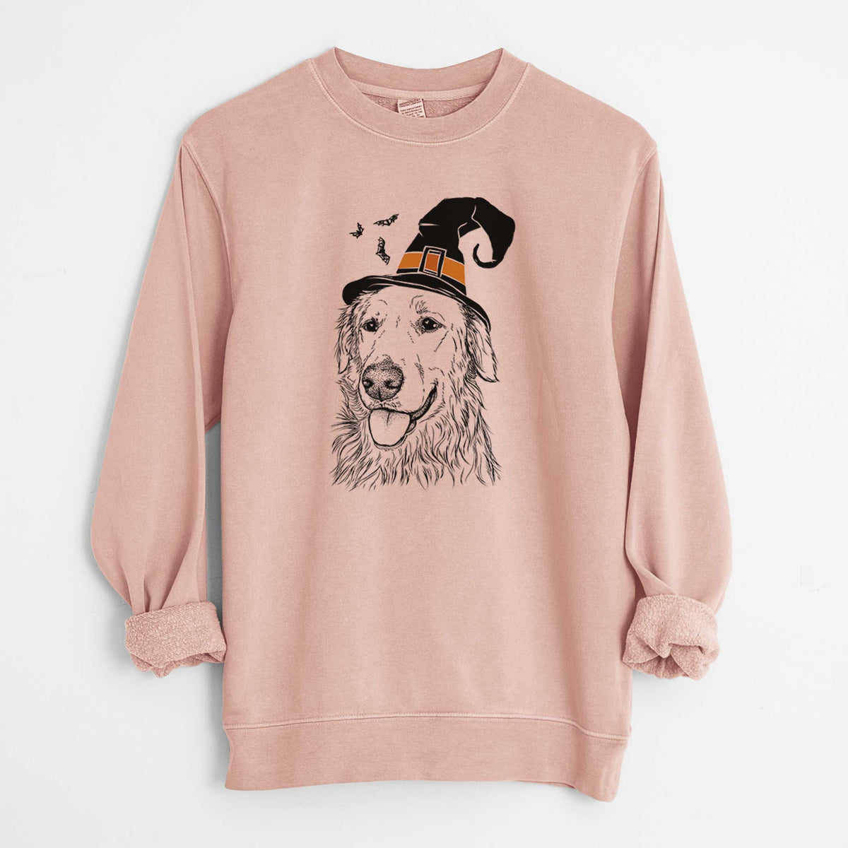 Witch Hopper the Golden Retriever - Unisex Pigment Dyed Crew Sweatshirt
