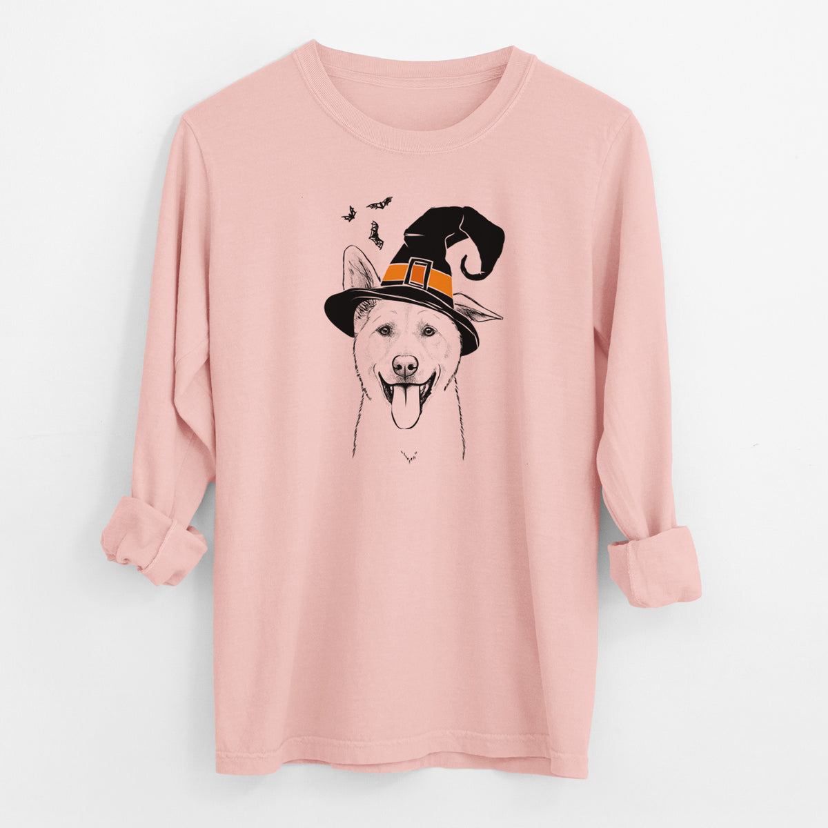 Witch Hoya the Korean Jindo - Men's Heavyweight 100% Cotton Long Sleeve