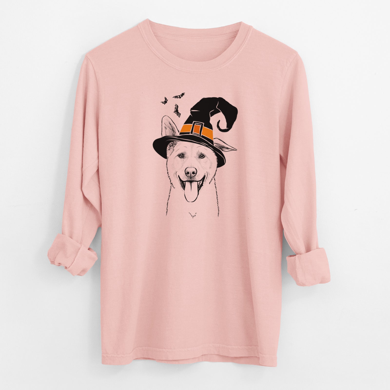 Witch Hoya the Korean Jindo - Men's Heavyweight 100% Cotton Long Sleeve