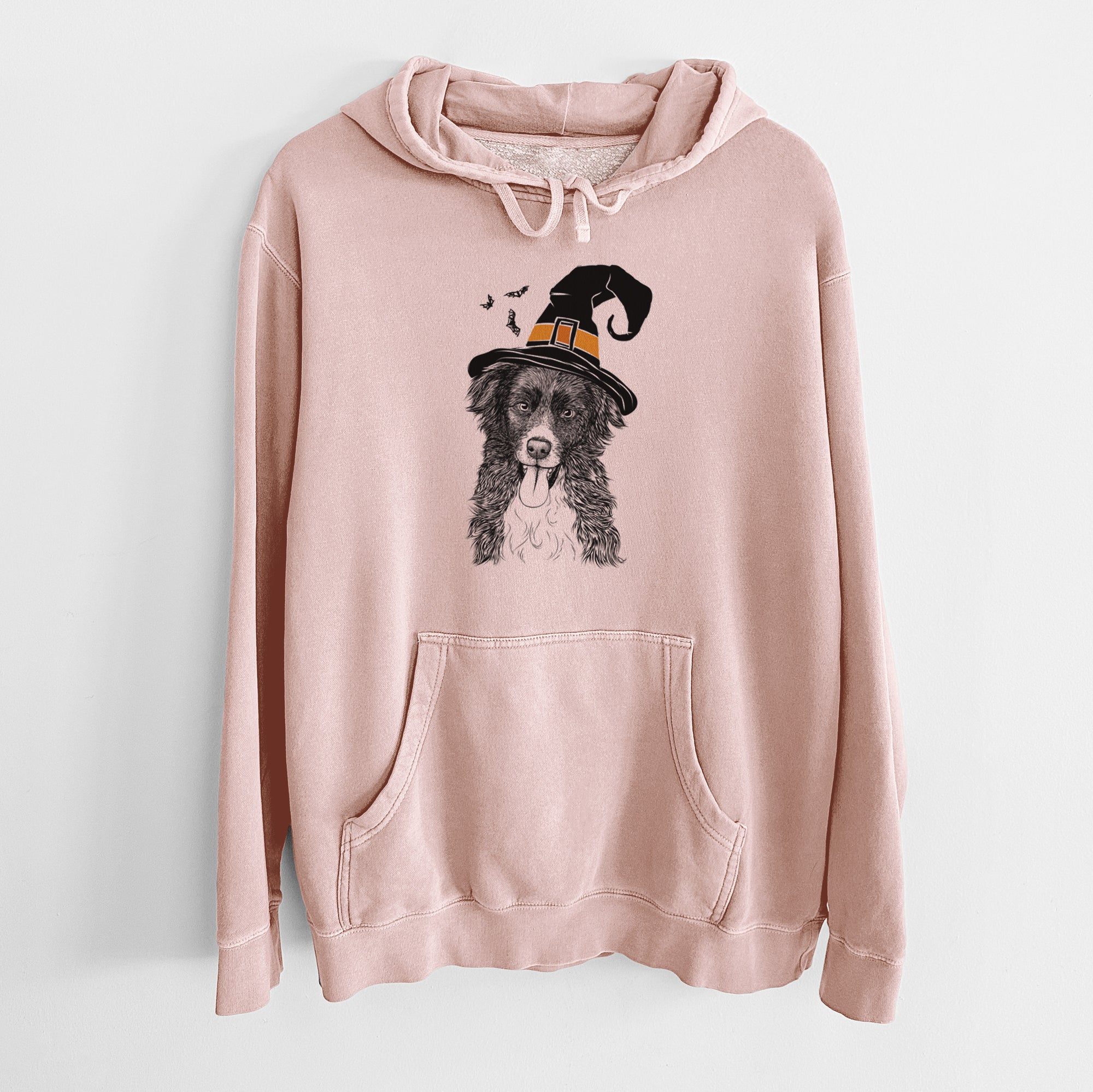 Witch Indi the Border Collie - Unisex Pigment Dyed Hoodie