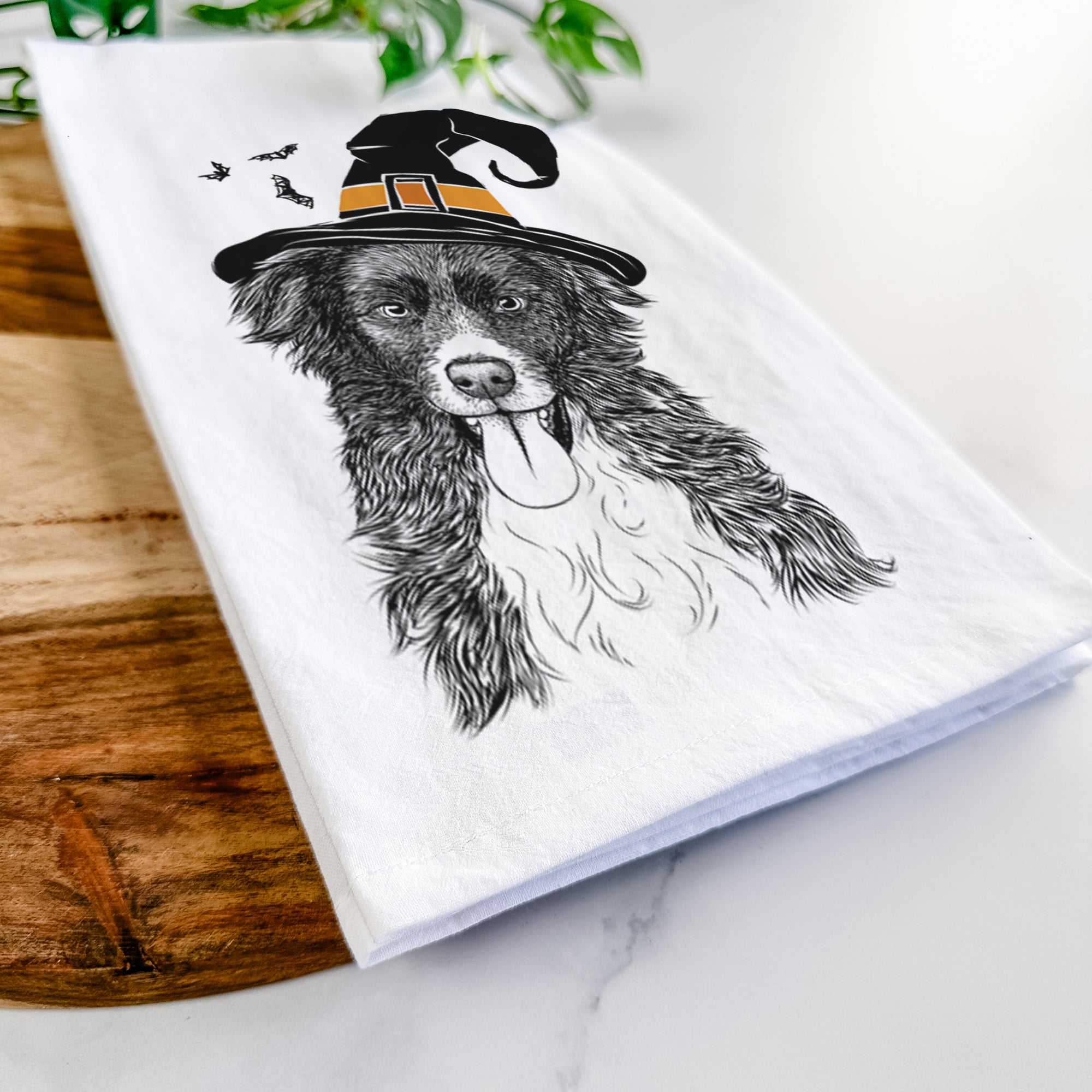 Indi the Border Collie Tea Towel