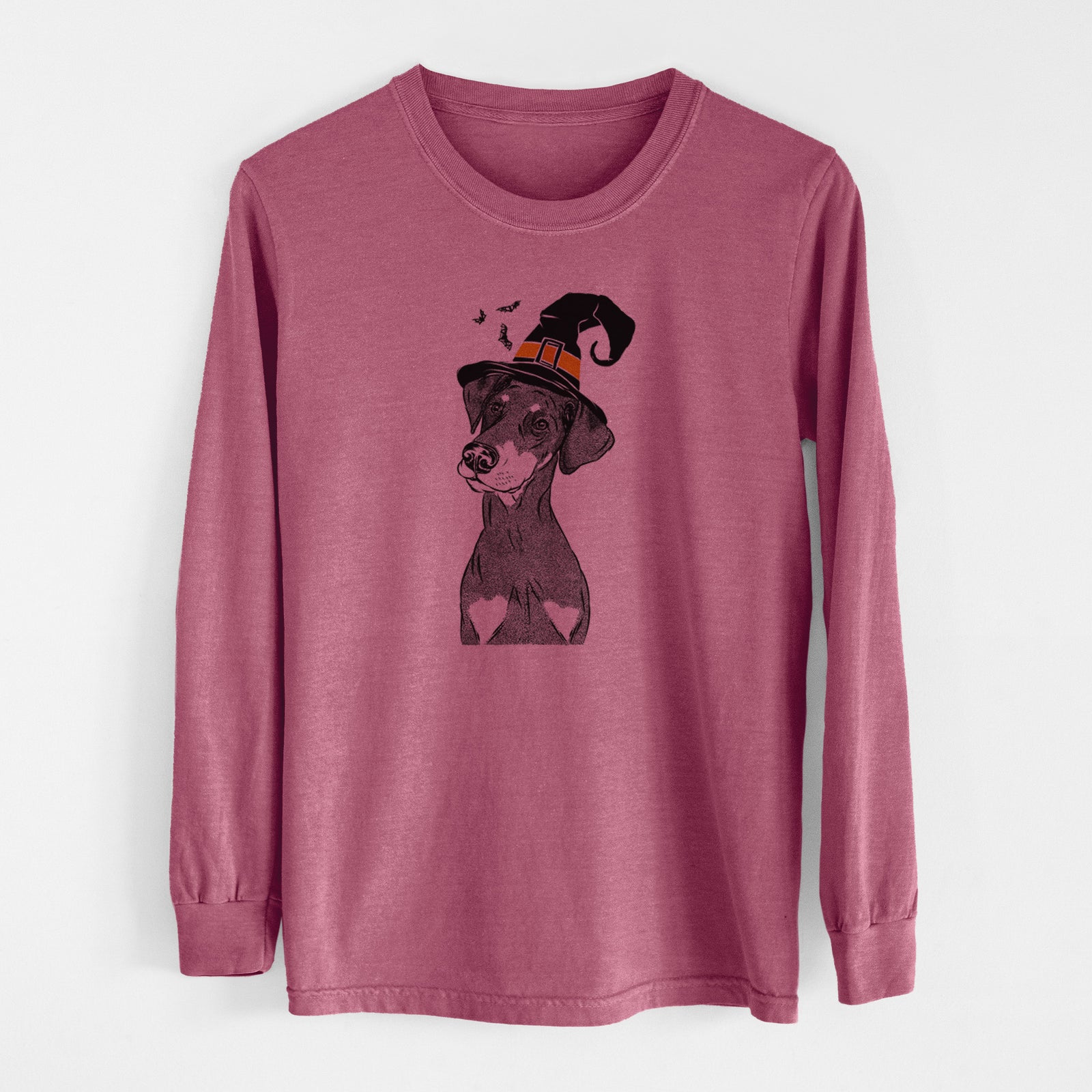 Witch Iroh the Doberman Pinscher - Men's Heavyweight 100% Cotton Long Sleeve