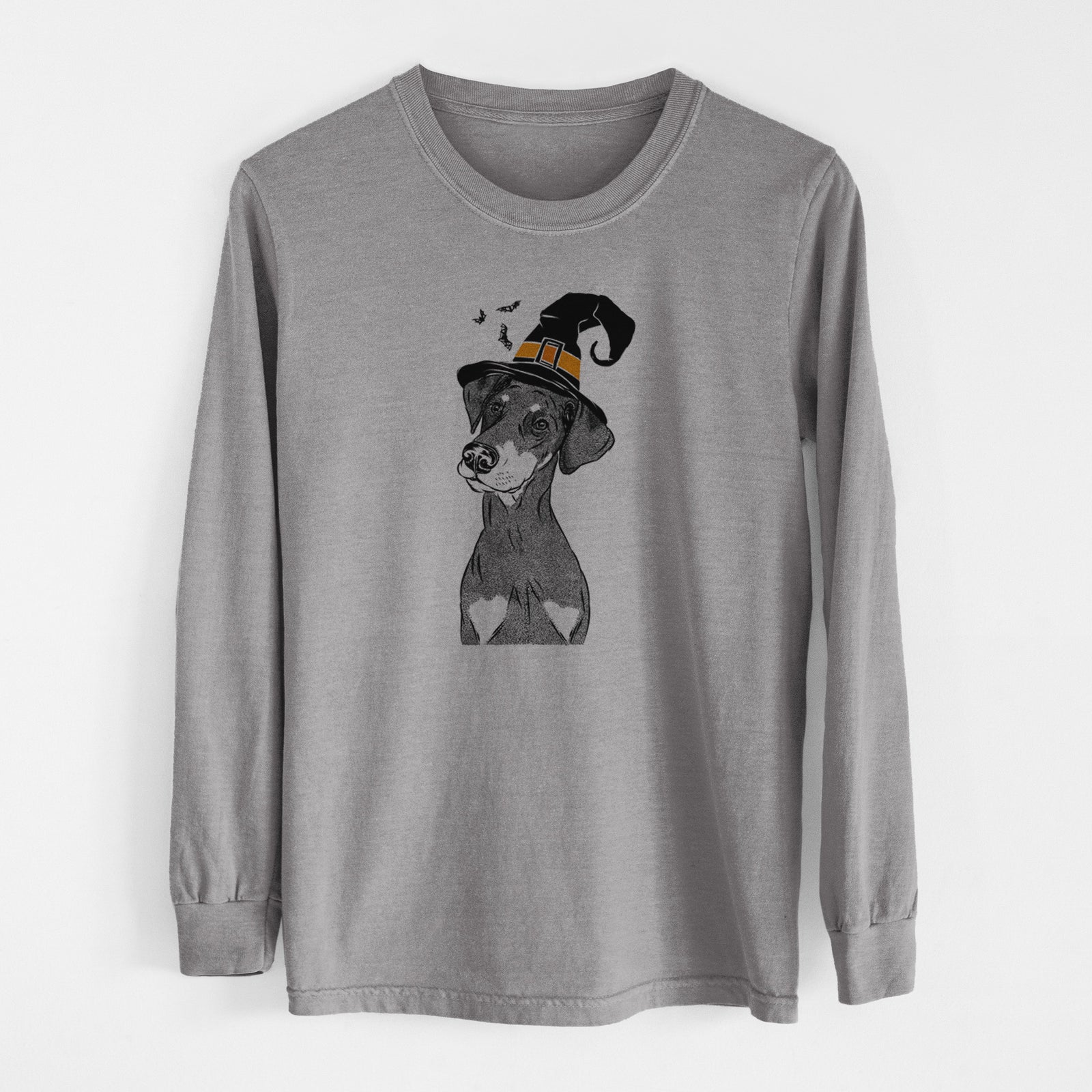 Witch Iroh the Doberman Pinscher - Men's Heavyweight 100% Cotton Long Sleeve