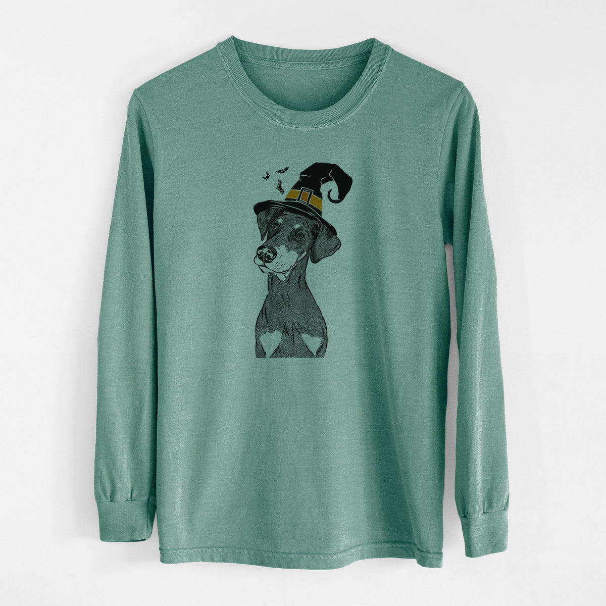 Witch Iroh the Doberman Pinscher - Men's Heavyweight 100% Cotton Long Sleeve