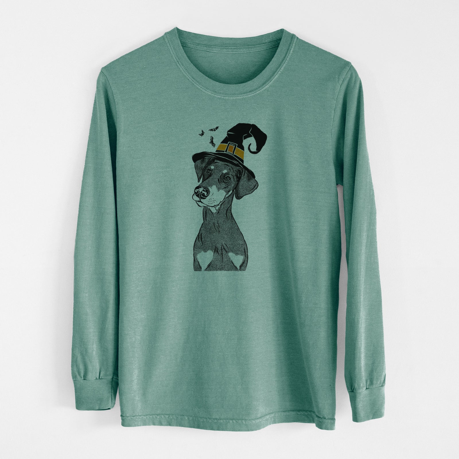 Witch Iroh the Doberman Pinscher - Men's Heavyweight 100% Cotton Long Sleeve