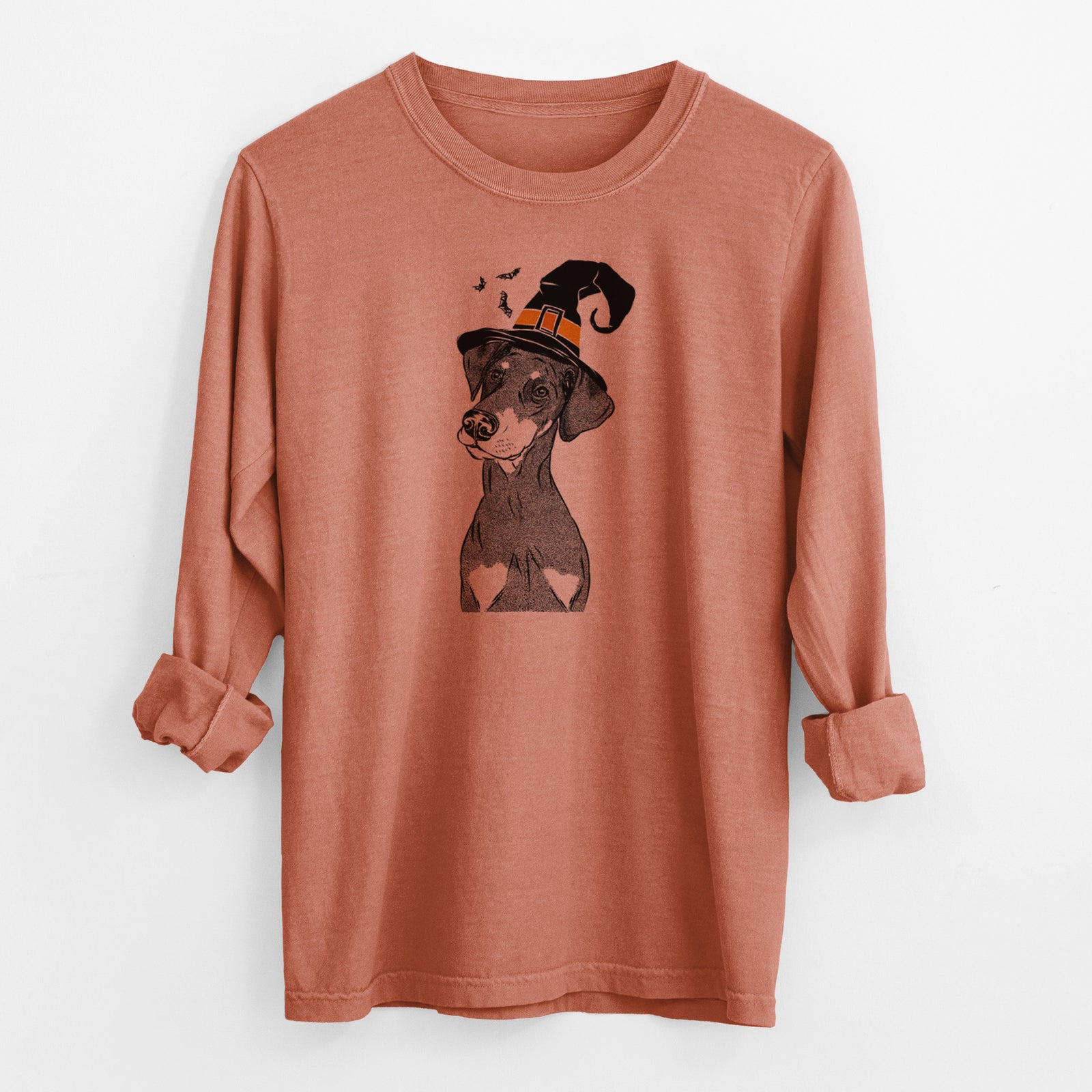 Witch Iroh the Doberman Pinscher - Men's Heavyweight 100% Cotton Long Sleeve