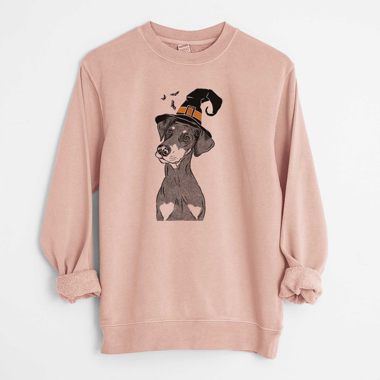 Witch Iroh the Doberman Pinscher - Unisex Pigment Dyed Crew Sweatshirt