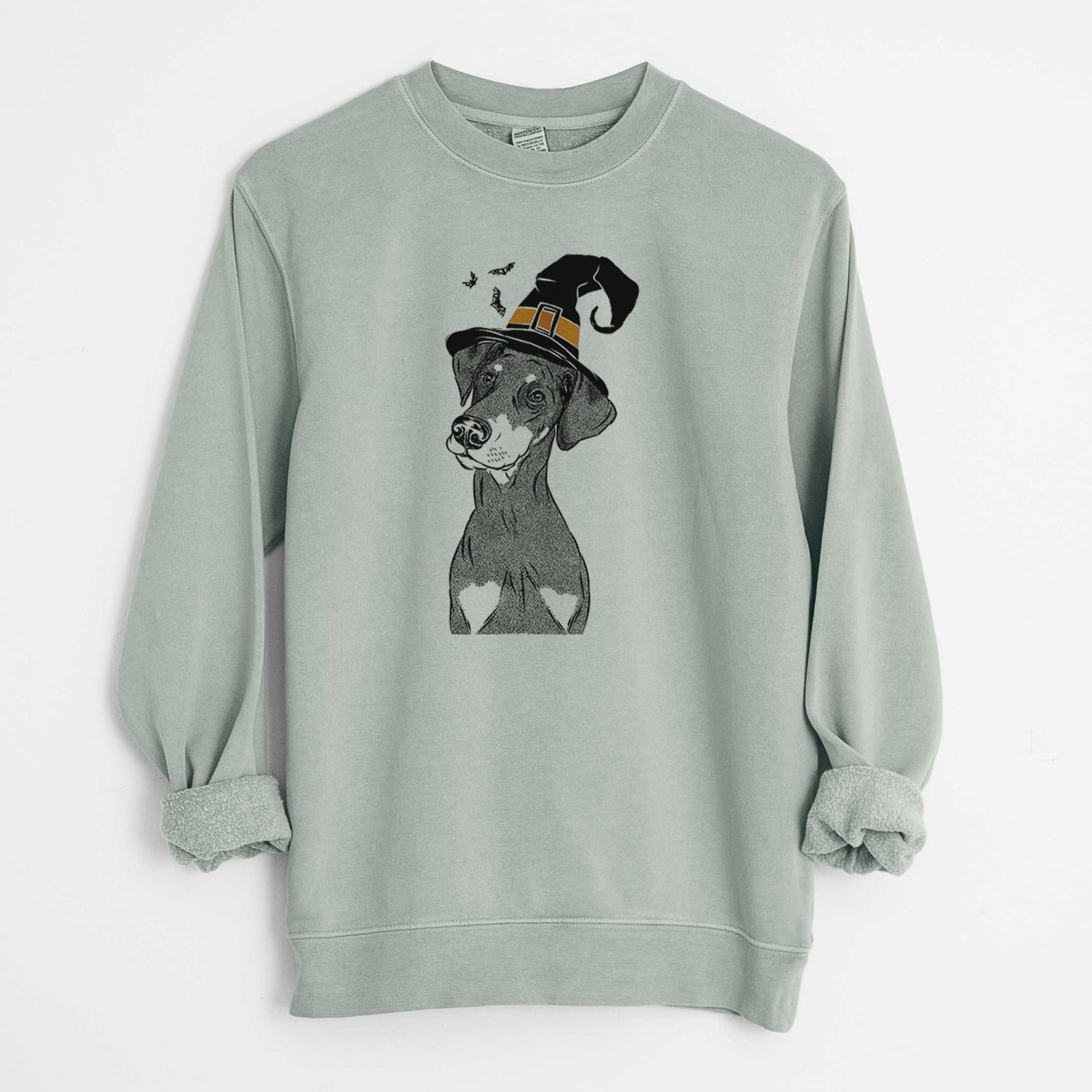 Witch Iroh the Doberman Pinscher - Unisex Pigment Dyed Crew Sweatshirt