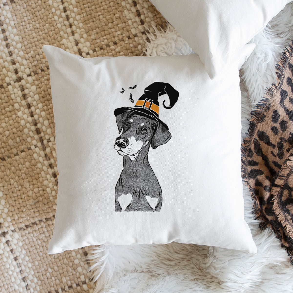 Iroh the Doberman Pinscher - Throw Pillow Cover