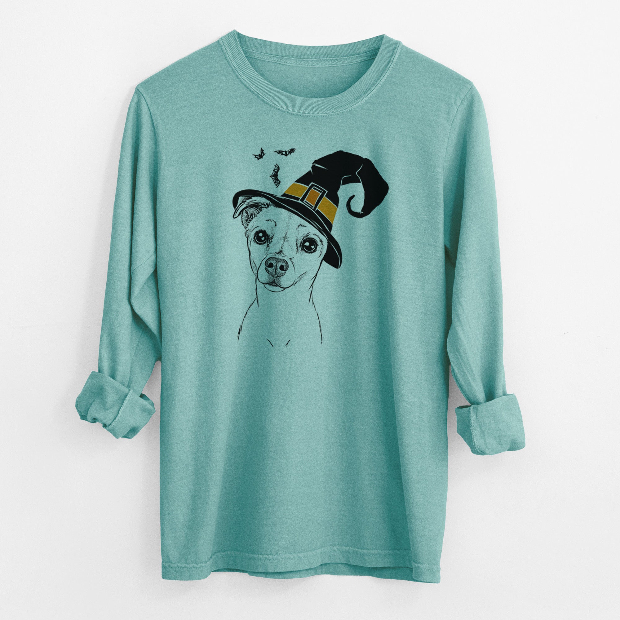 Witch Izzy the Chiweenie - Men's Heavyweight 100% Cotton Long Sleeve