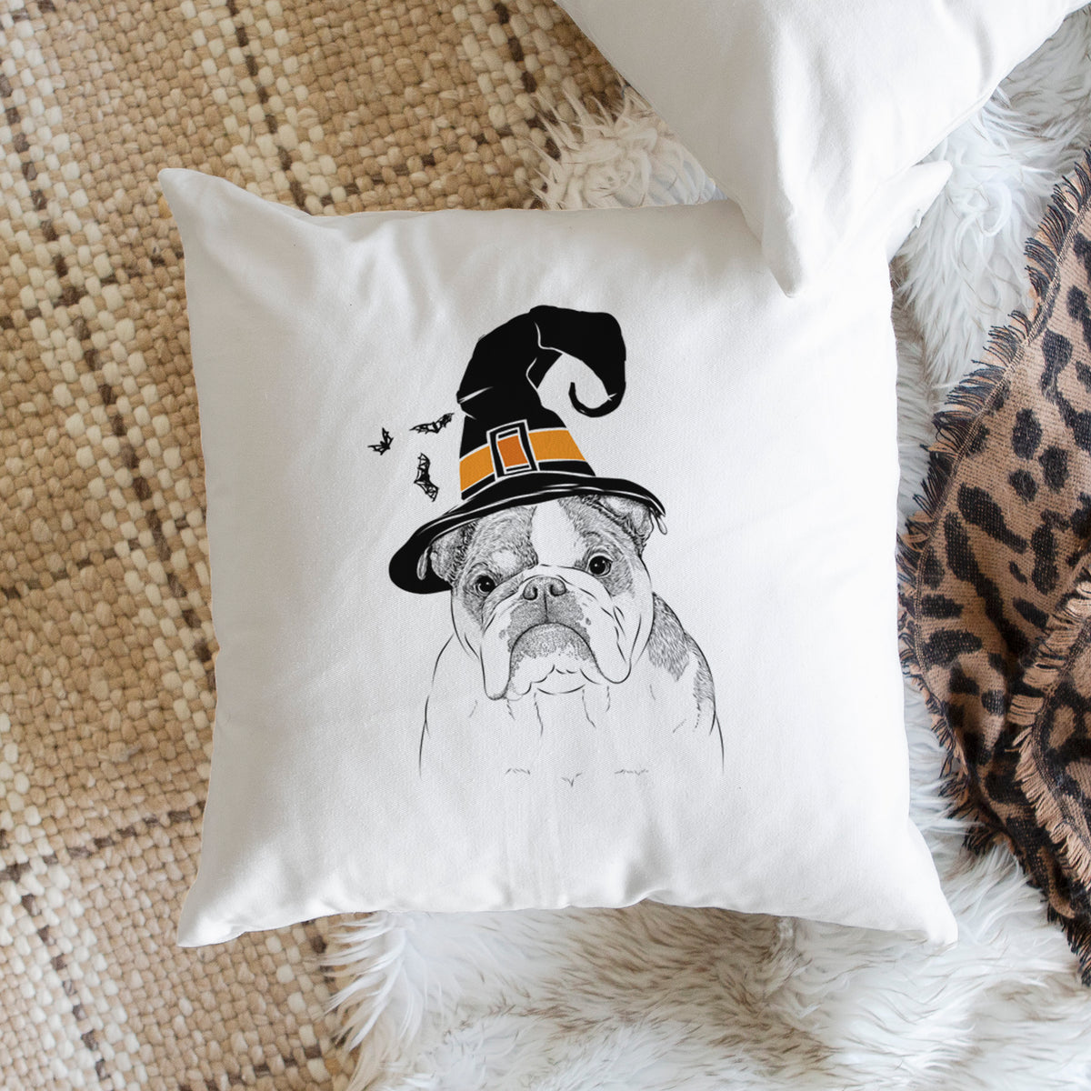 Jack the English Bulldog - Throw Pillow Cover