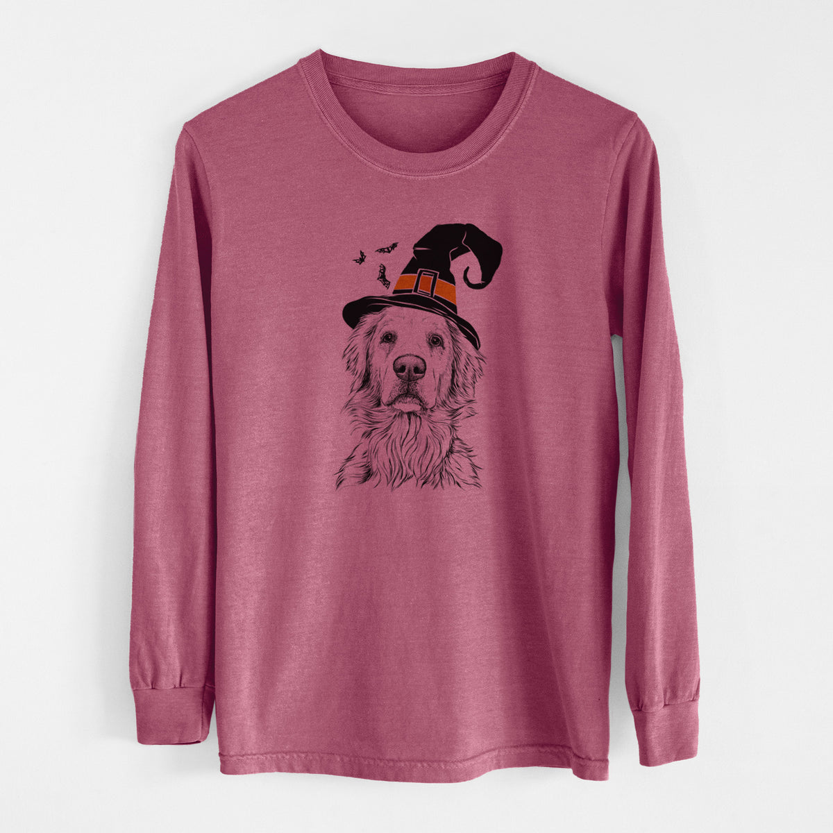 Witch Jake aroni the Golden Retriever - Men's Heavyweight 100% Cotton Long Sleeve