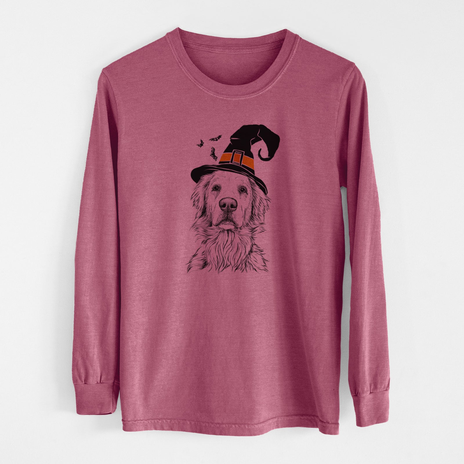 Witch Jake aroni the Golden Retriever - Men's Heavyweight 100% Cotton Long Sleeve