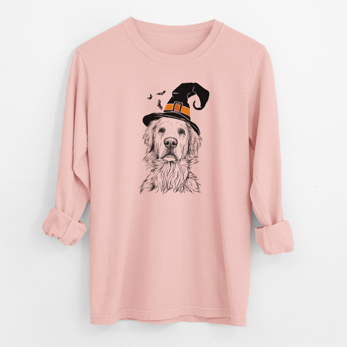 Witch Jake aroni the Golden Retriever - Men's Heavyweight 100% Cotton Long Sleeve