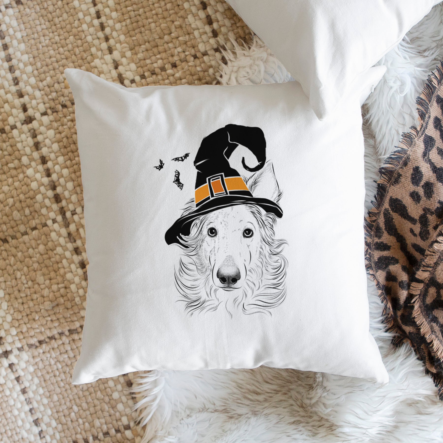 Jasha the Borzoi - Throw Pillow Cover