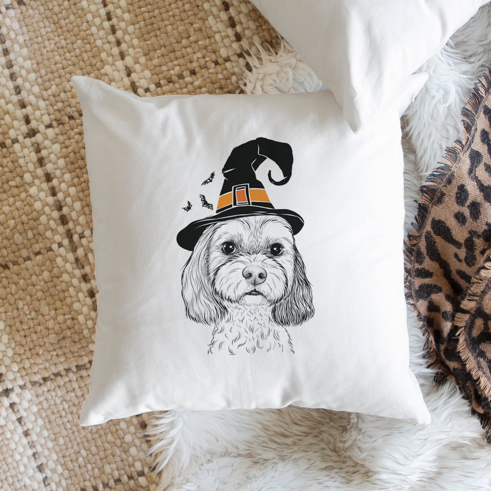 Jasper Diggins the Cavapoo - Throw Pillow Cover