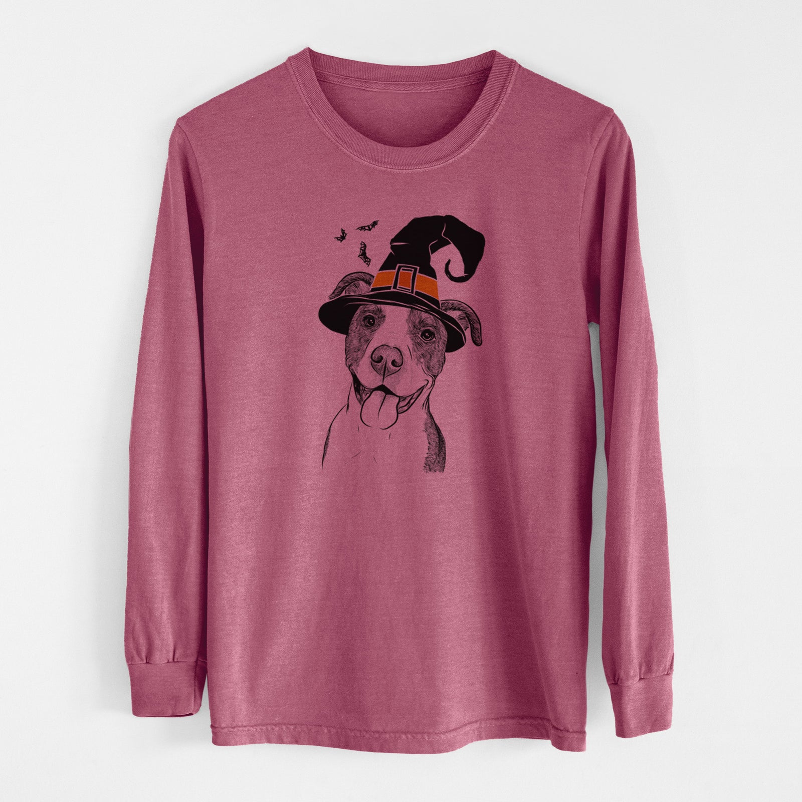Witch Jax the American Pitbull Terrier Mix - Men's Heavyweight 100% Cotton Long Sleeve