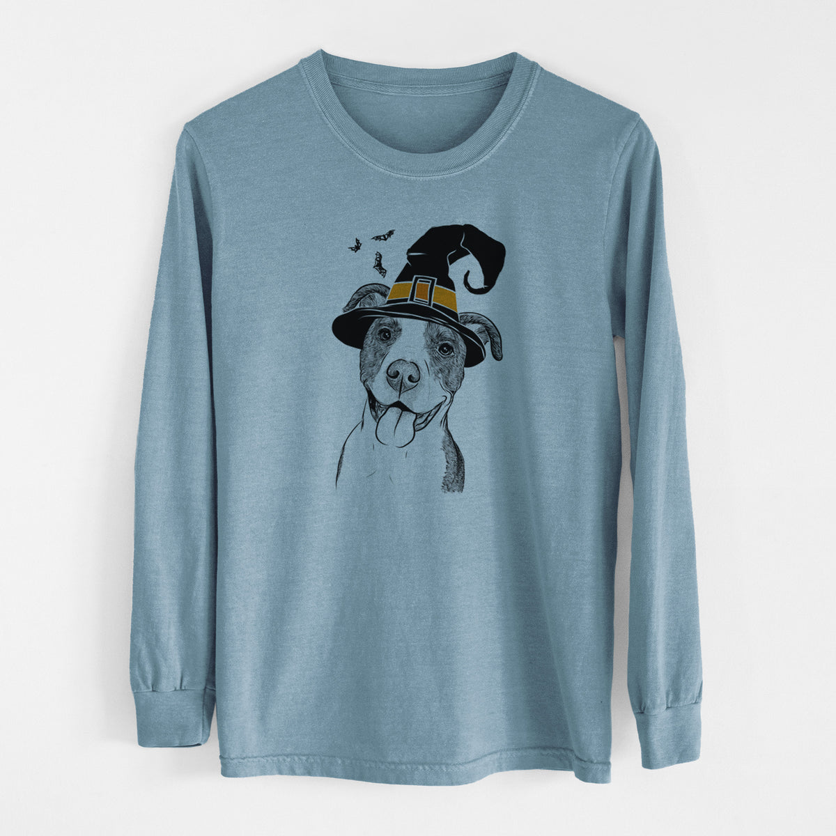 Witch Jax the American Pitbull Terrier Mix - Men's Heavyweight 100% Cotton Long Sleeve