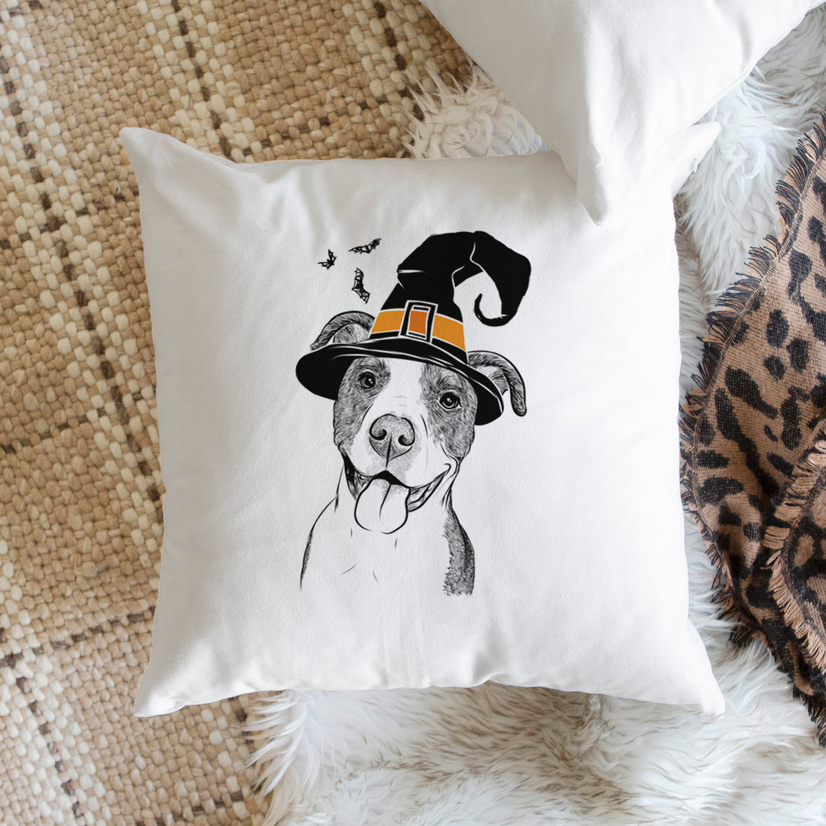 Jax the American Pitbull Terrier Mix - Throw Pillow Cover