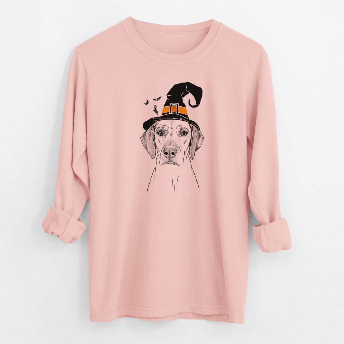 Witch Jenga the Rhodesian Ridgeback - Men's Heavyweight 100% Cotton Long Sleeve