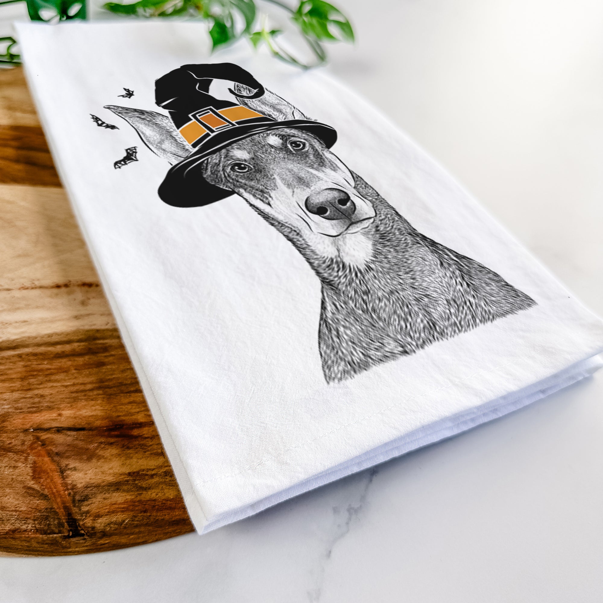 Jenna the Doberman Pinscher Tea Towel