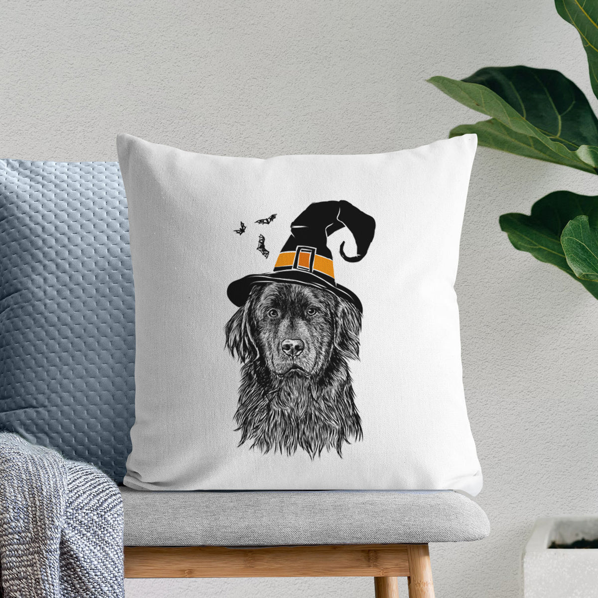 Jinx the Newfoundland - Throw Pillow Cover