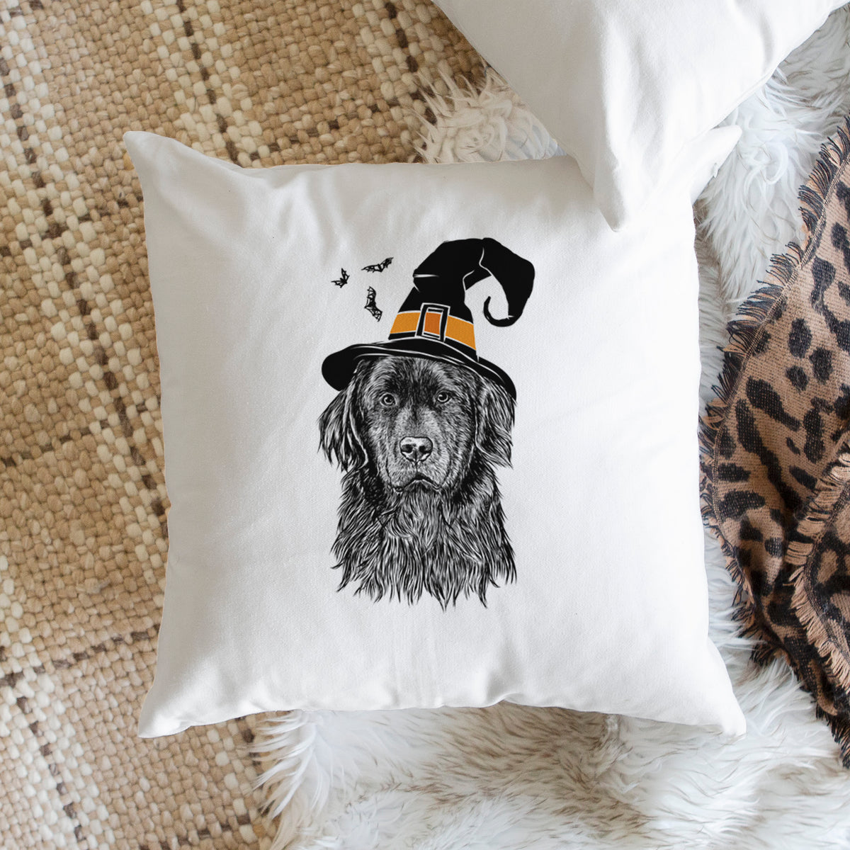 Jinx the Newfoundland - Throw Pillow Cover