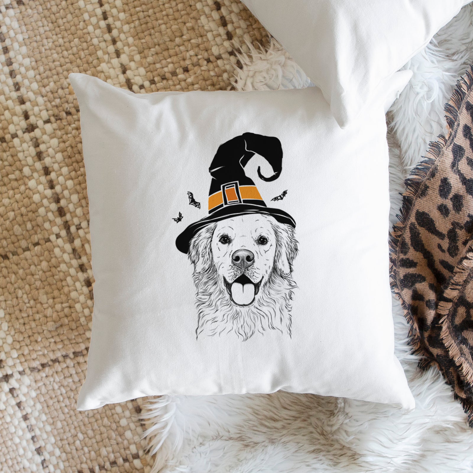 Juniper the Golden Retriever - Throw Pillow Cover