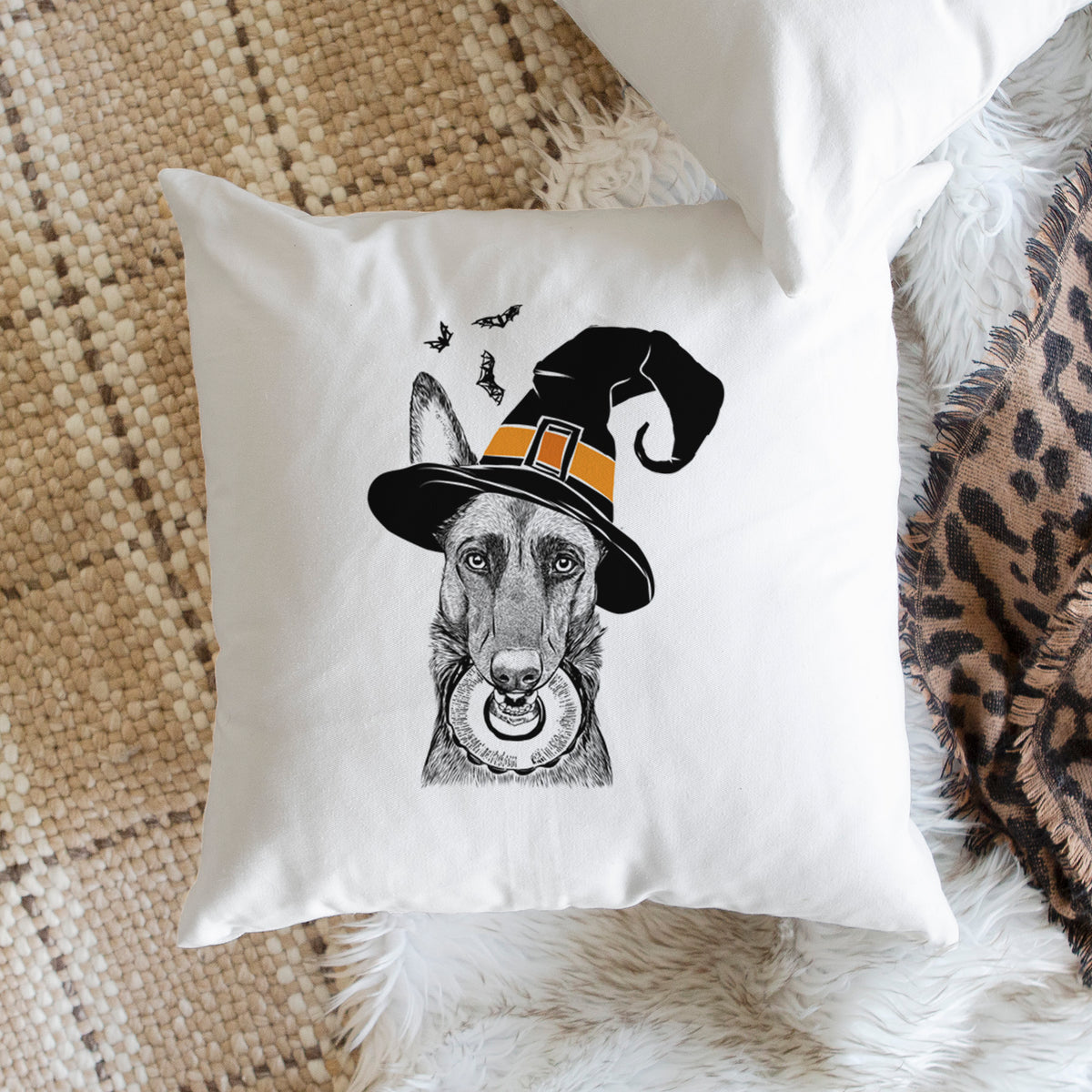 Juno the Belgian Malinois - Throw Pillow Cover