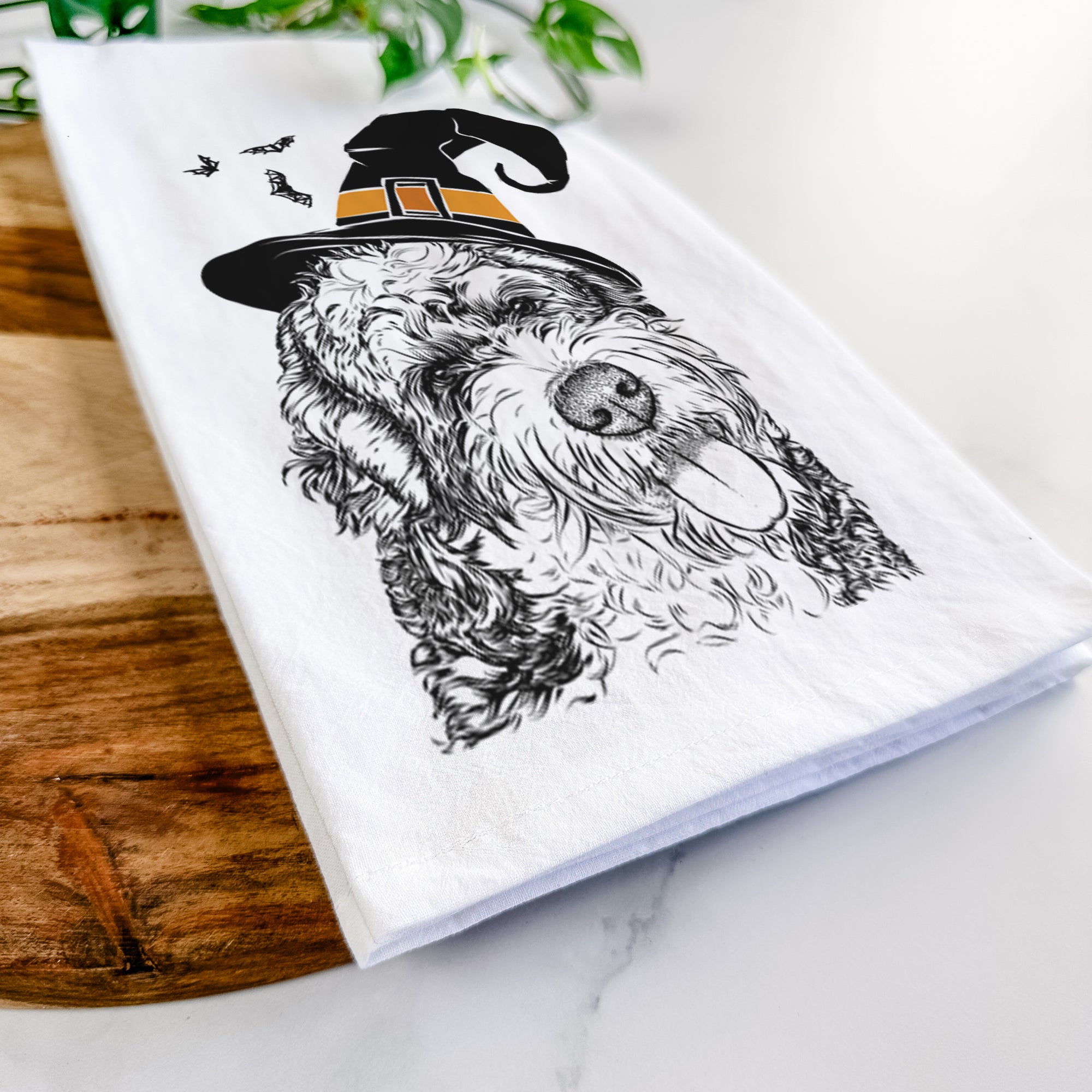 Kaci the Bernedoodle Tea Towel