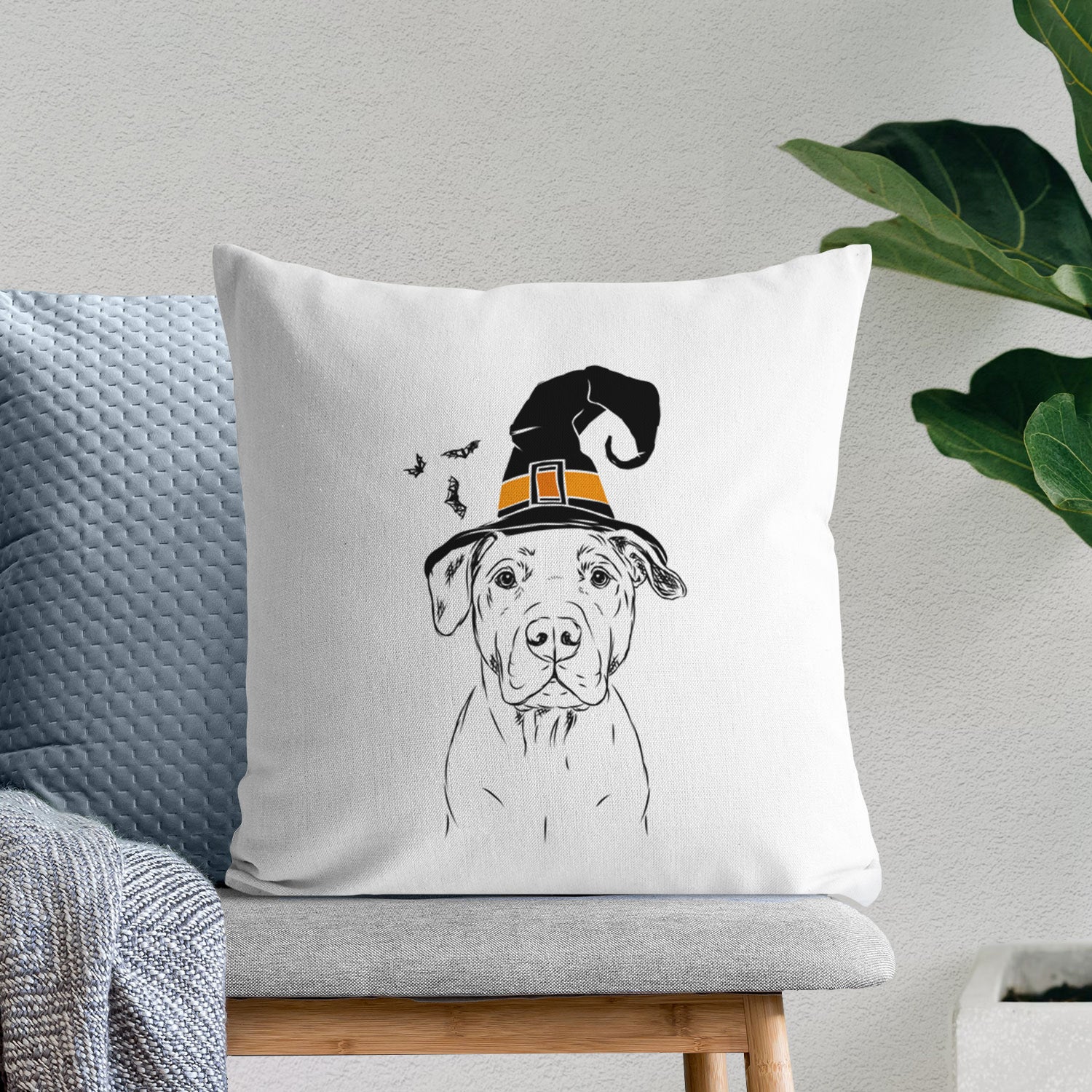 Kadin the Pitbull - Throw Pillow Cover