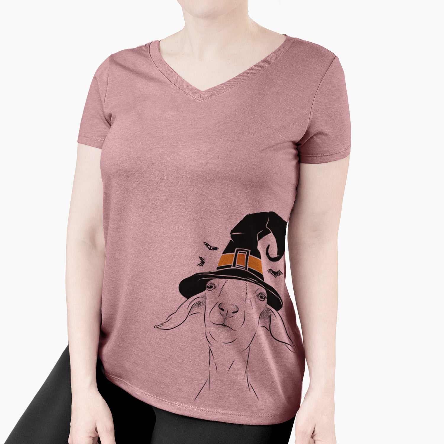 Witch Kara Dune the Spanish Boer Goat - Women's Perfect V-neck Shirt