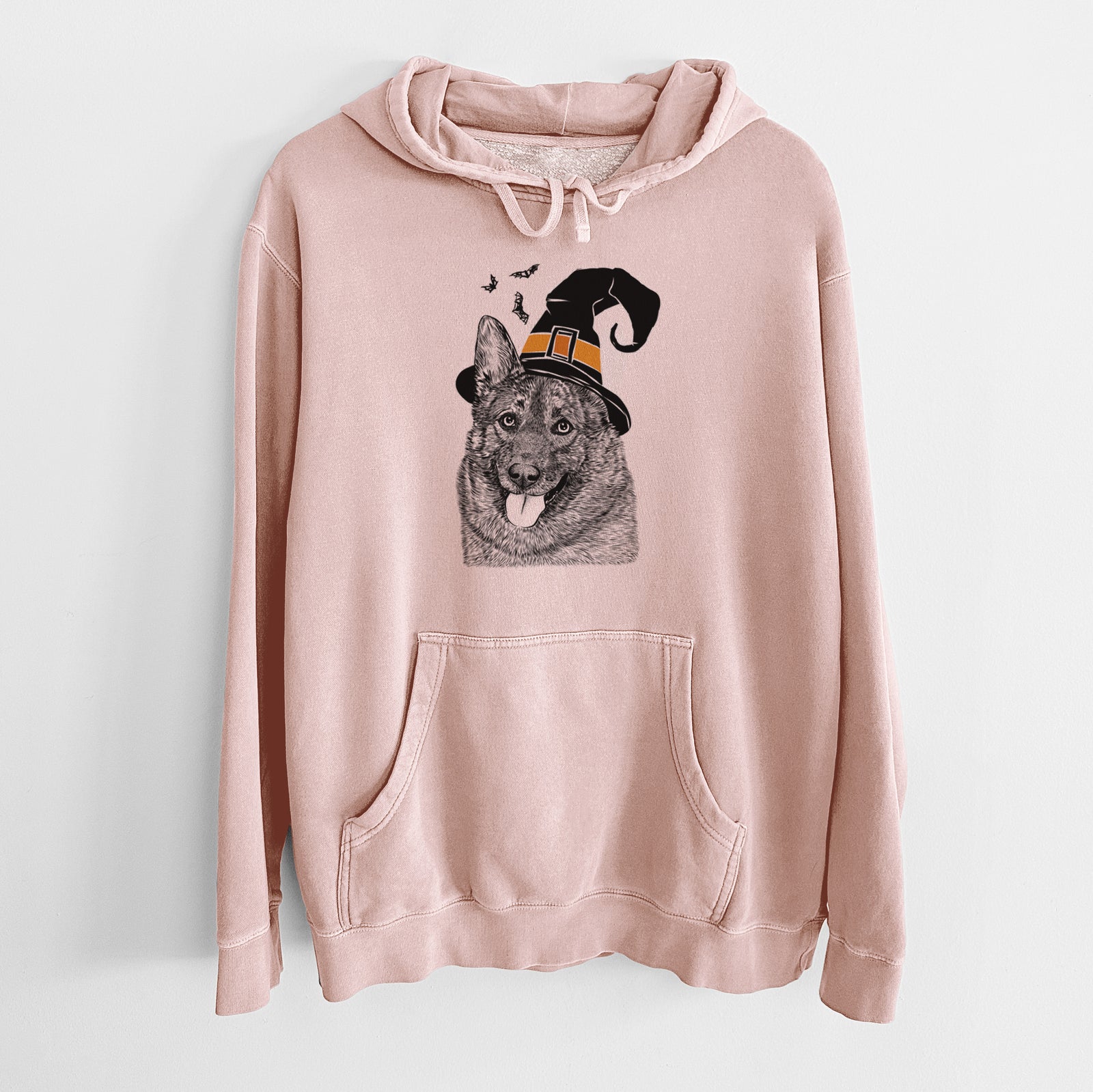 Witch Kasia the Norwegian Elkhound - Unisex Pigment Dyed Hoodie