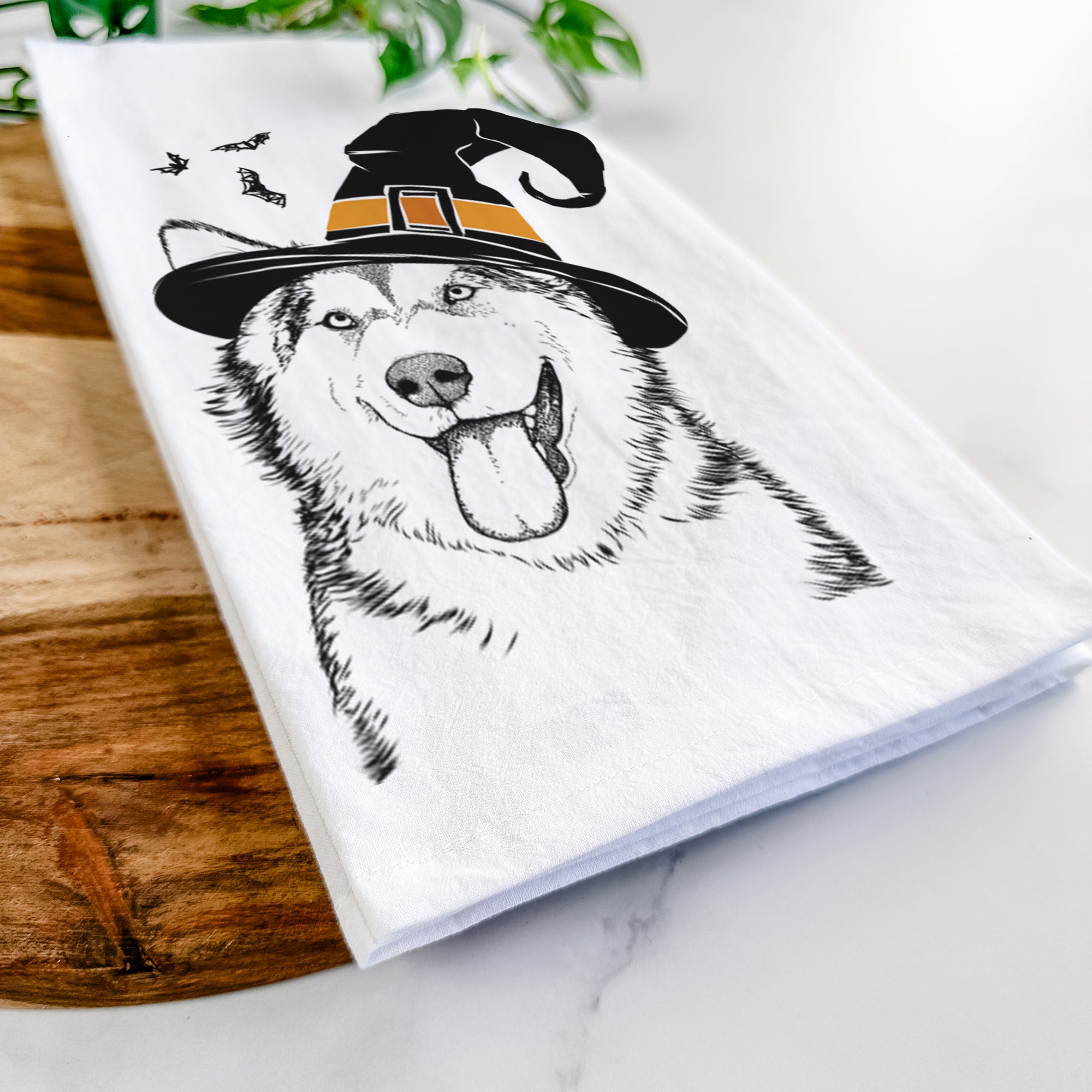 Kaskae the Alaskan Malamute Tea Towel