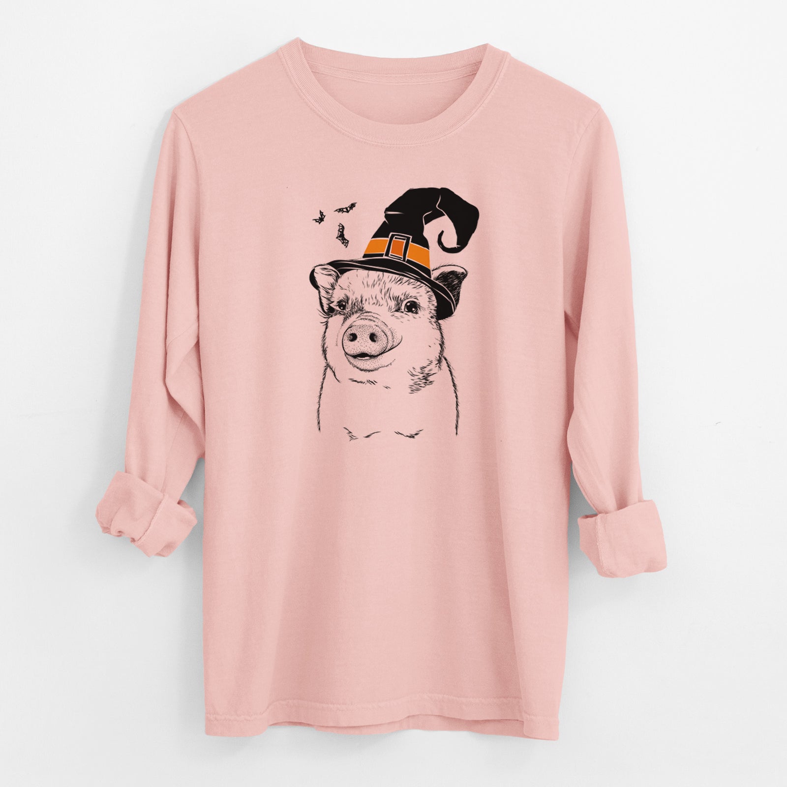 Witch Kevin the Spotted Pig - Men's Heavyweight 100% Cotton Long Sleeve