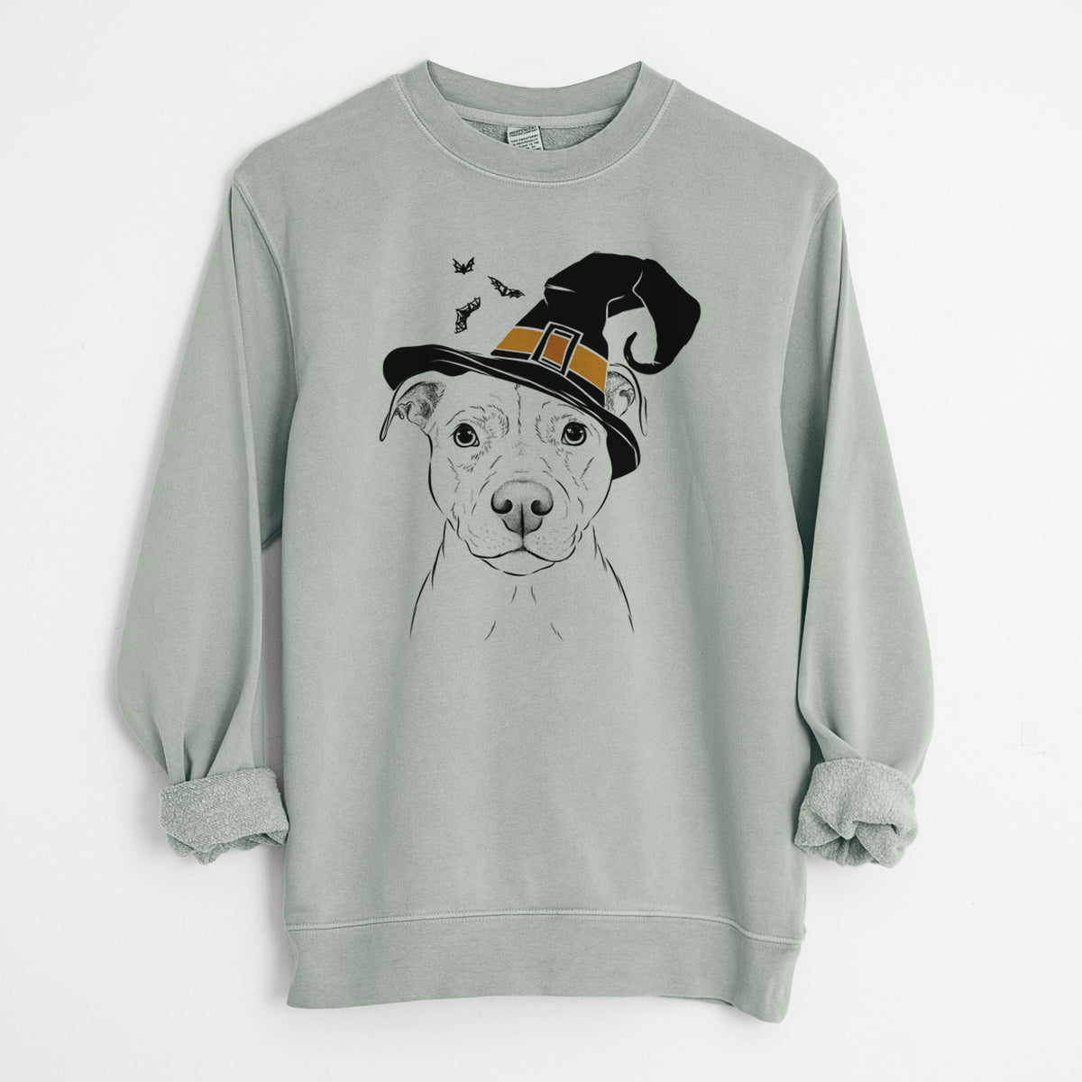 Witch Khaleesi the Pitbull - Unisex Pigment Dyed Crew Sweatshirt