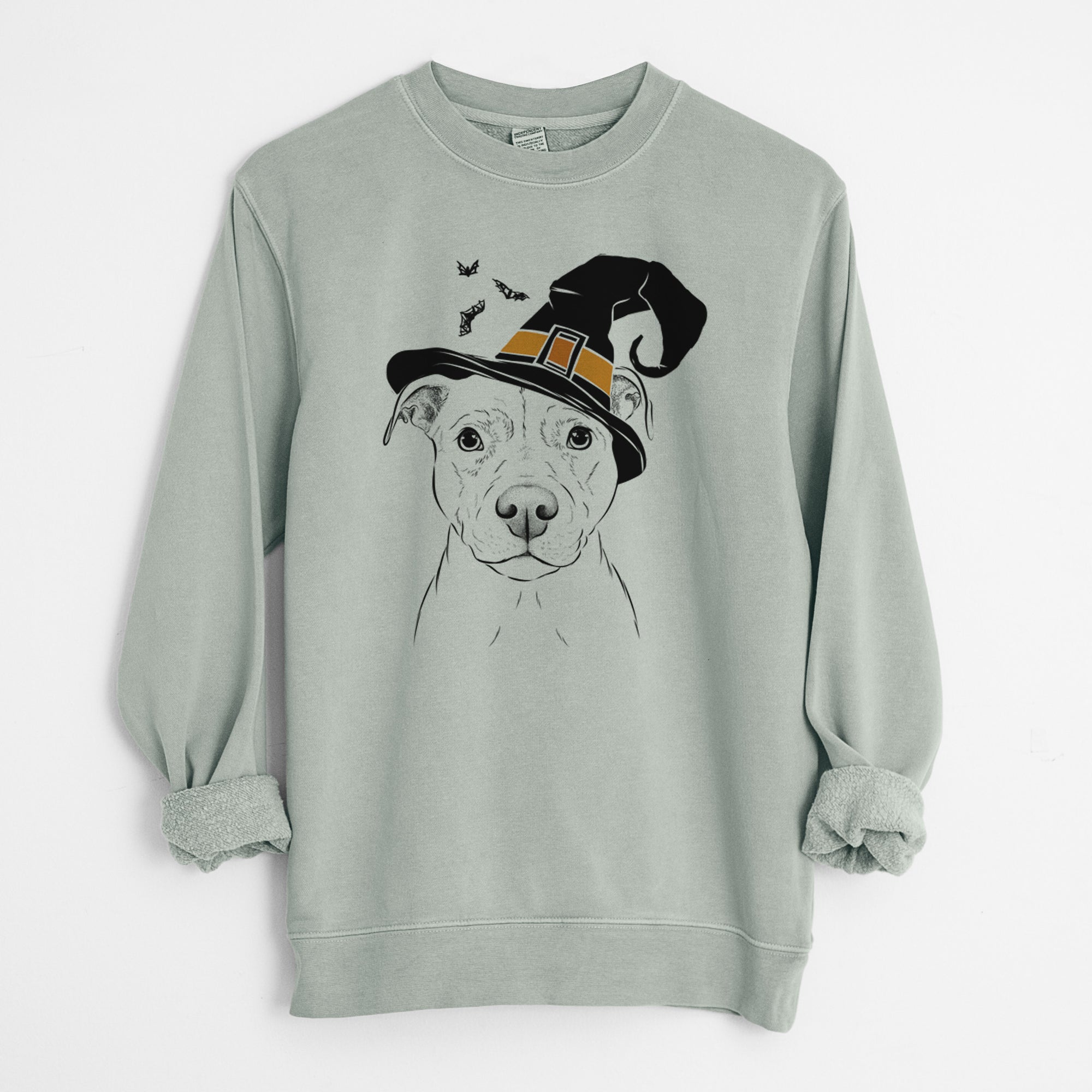 Witch Khaleesi the Pitbull - Unisex Pigment Dyed Crew Sweatshirt