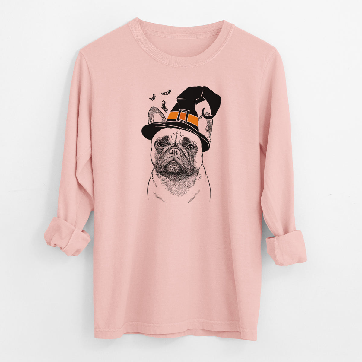Witch Kingsleigh the French Bulldog - Men's Heavyweight 100% Cotton Long Sleeve