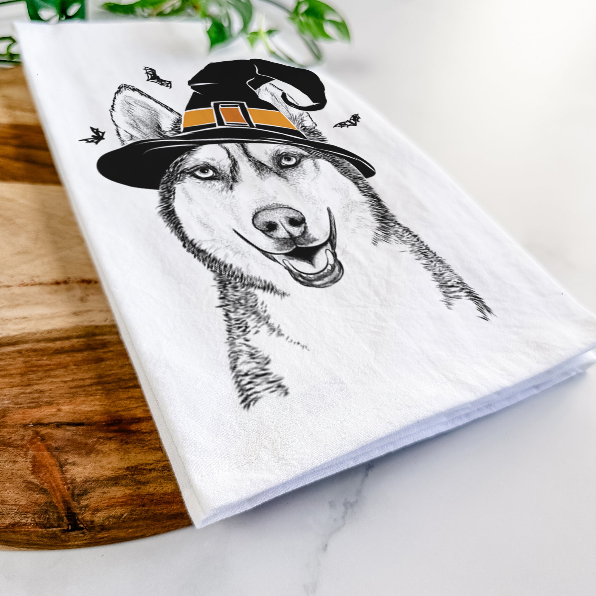 Kira the Siberian Husky Tea Towel