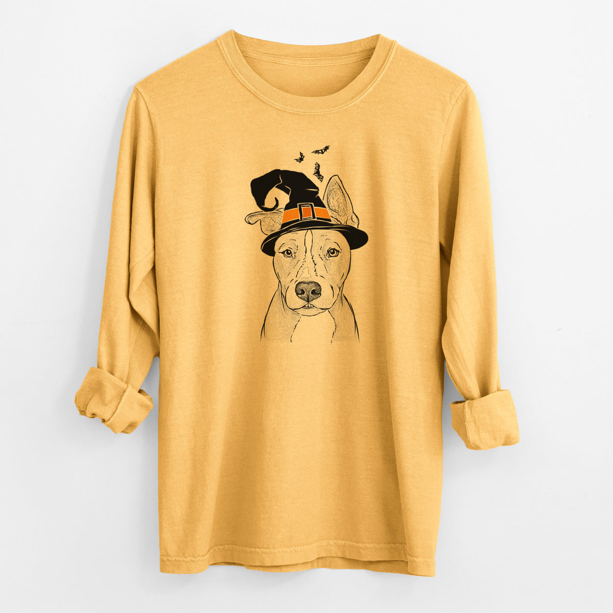 Witch Kisses the Pitbull - Men's Heavyweight 100% Cotton Long Sleeve