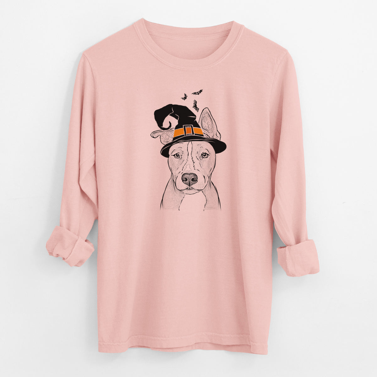 Witch Kisses the Pitbull - Men's Heavyweight 100% Cotton Long Sleeve