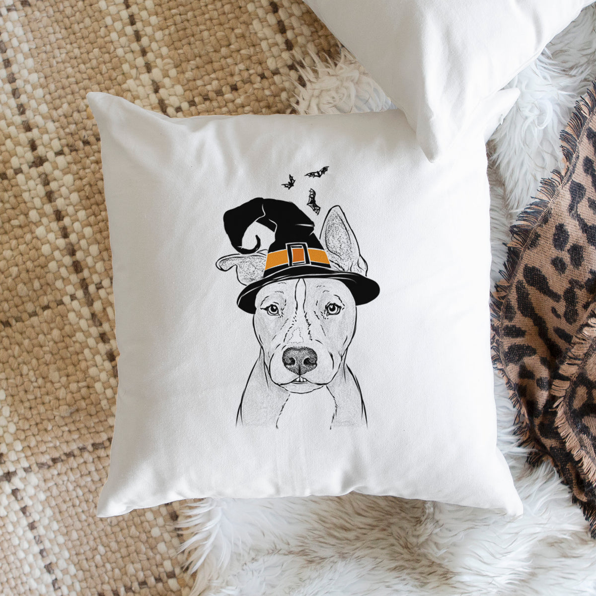 Kisses the Pitbull - Throw Pillow Cover