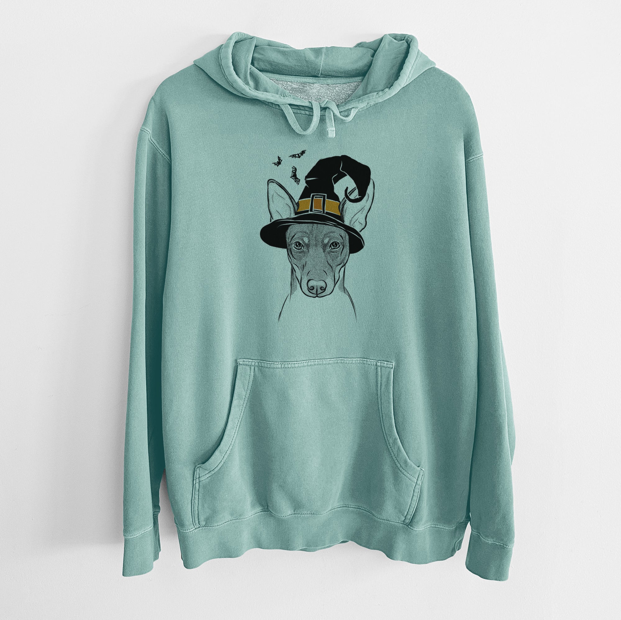 Witch Knox the Rat Terrier - Unisex Pigment Dyed Hoodie