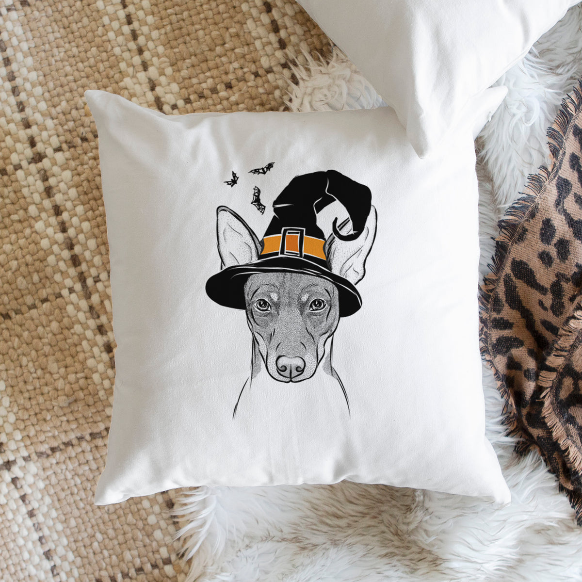 Knox the Rat Terrier - Throw Pillow Cover