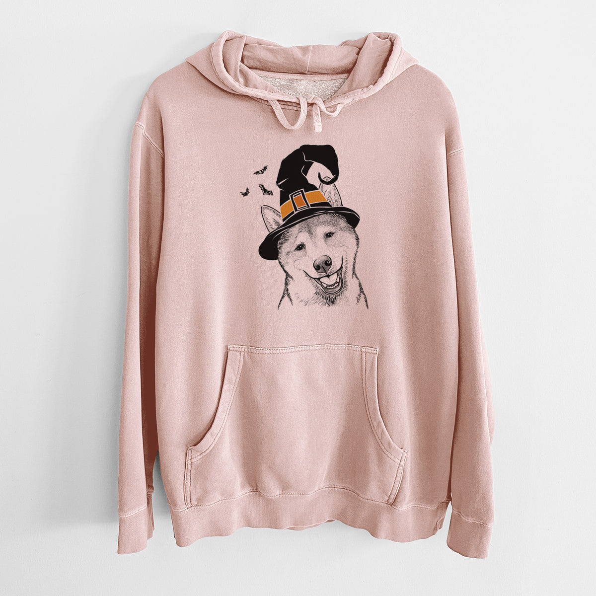 Witch Koby the Shiba Inu - Unisex Pigment Dyed Hoodie