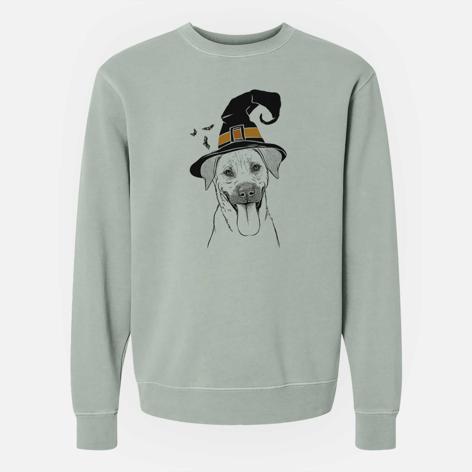 Witch Koda the Black Mouth Cur - Unisex Pigment Dyed Crew Sweatshirt