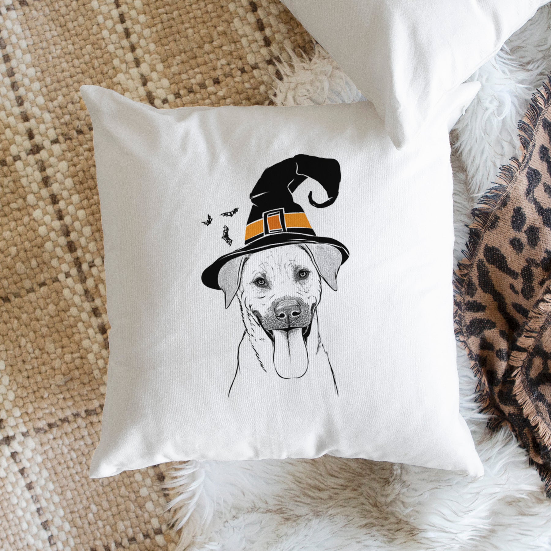 Koda the Black Mouth Cur - Throw Pillow Cover