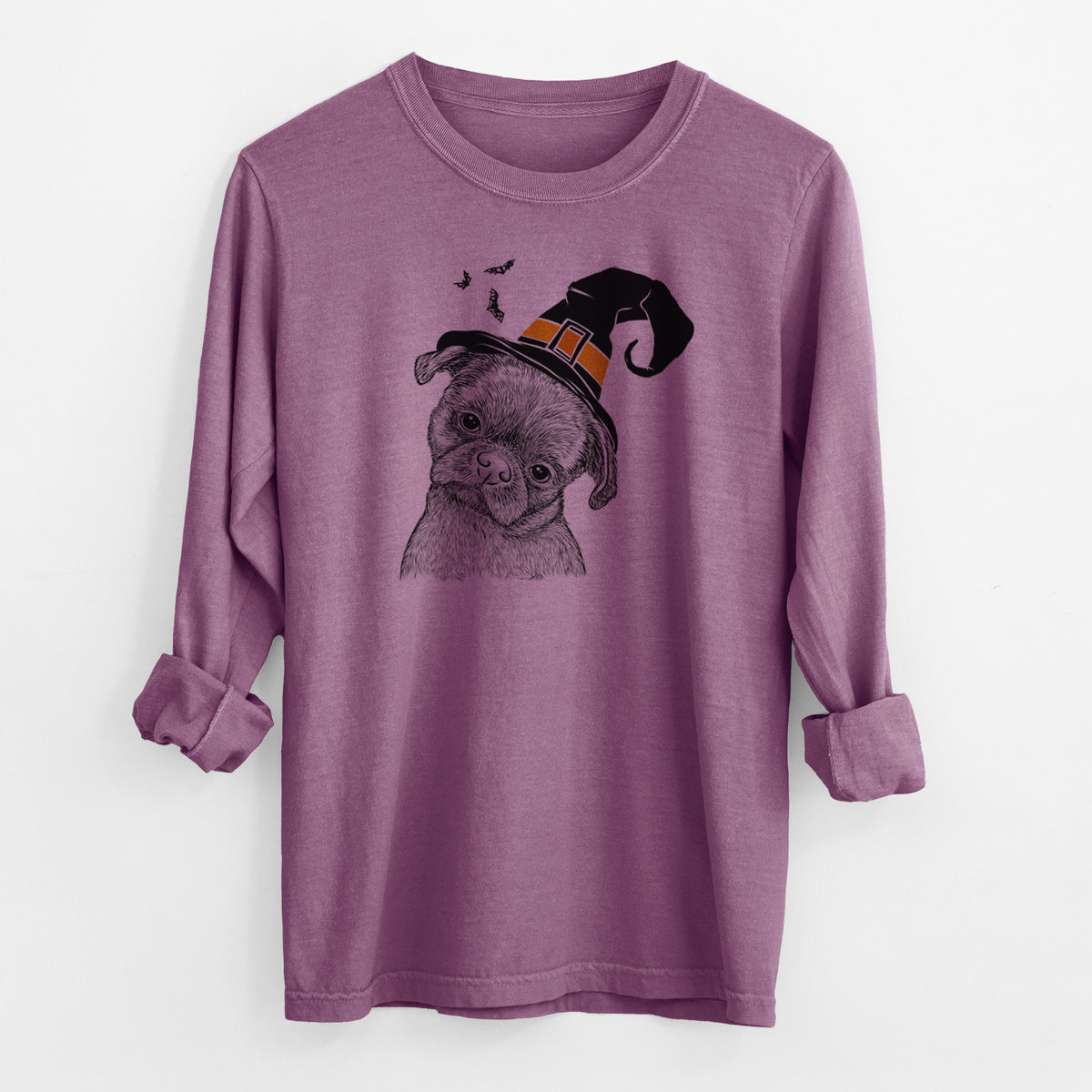 Witch Koko the Shih Tzu - Men's Heavyweight 100% Cotton Long Sleeve