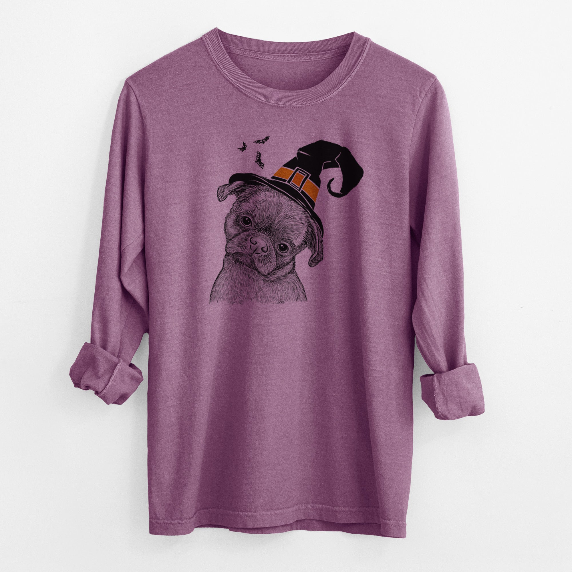 Witch Koko the Shih Tzu - Men's Heavyweight 100% Cotton Long Sleeve