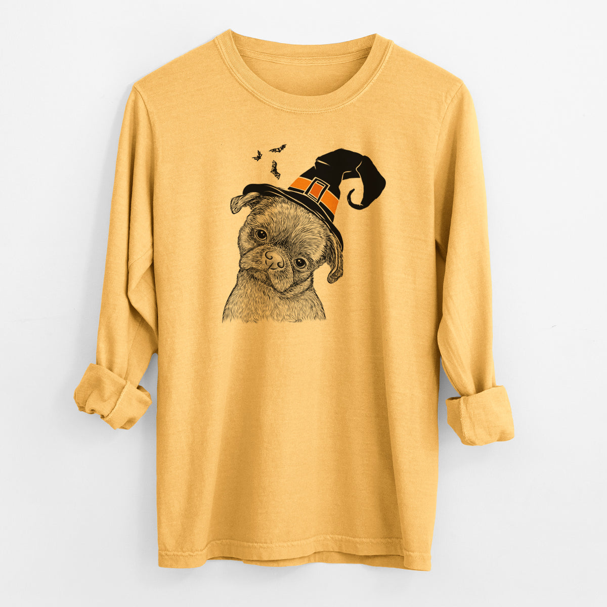 Witch Koko the Shih Tzu - Men's Heavyweight 100% Cotton Long Sleeve
